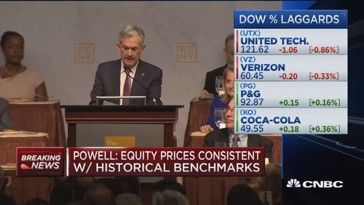 Fed's Powell says he does not see dangerous excesses in stock market