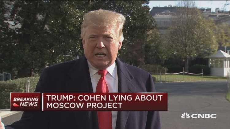 Michael Cohen is lying about Moscow project, says President Trump