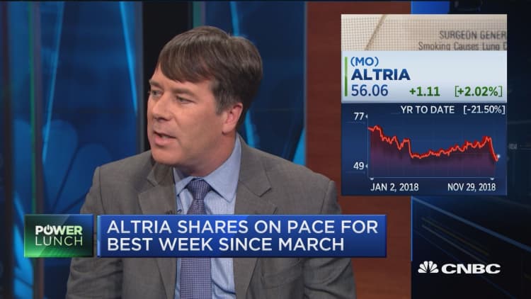 Altria rallies on report the company is looking to acquire minority stake in Juul