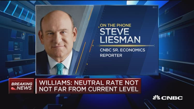 NY Fed President: Neutral rate low for foreseeable future
