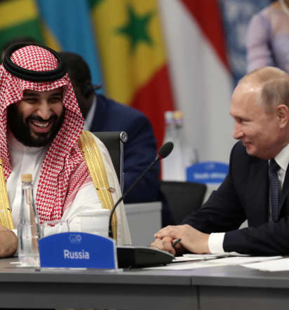 Watch Putin and Saudi Crown Prince MBS' exuberant handshake at G-20