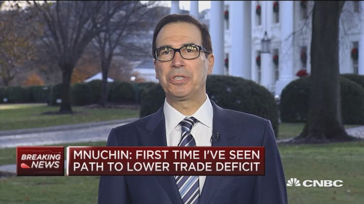 Mnuchin on trade policy as an economic driver and the job Fed's Powell is doing