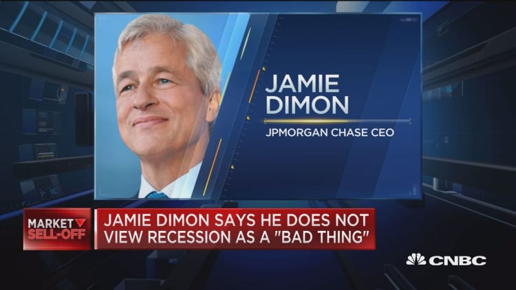 Recession would not be a bad thing, says CEO Jamie Dimon