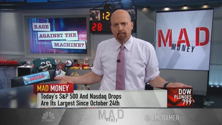 Sell-off caused by computer-driven 'footrace,' says Jim Cramer
