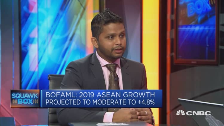 BofAML expects ASEAN region to slow 'quite a bit' in 2019