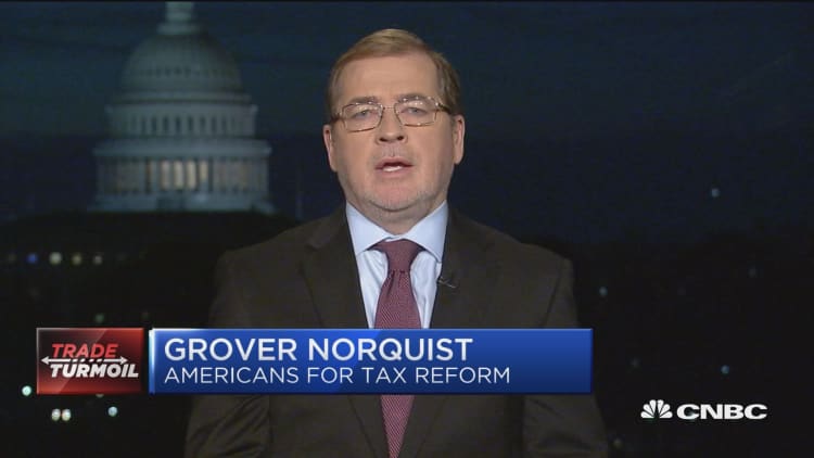 The trade war is one where you're shooting your own team, says Grover Norquist