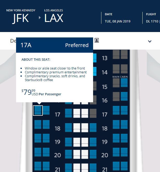 Delta Airlines Plane Seating Chart