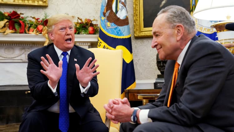Watch Trump's heated meeting over border security with Democratic leaders