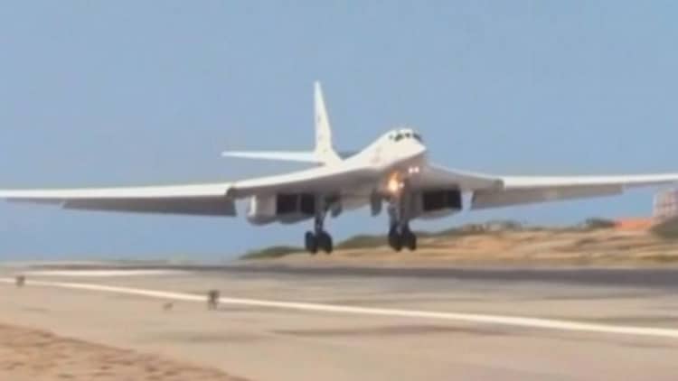 Nuclear capable Russian bombers land in Venezuela