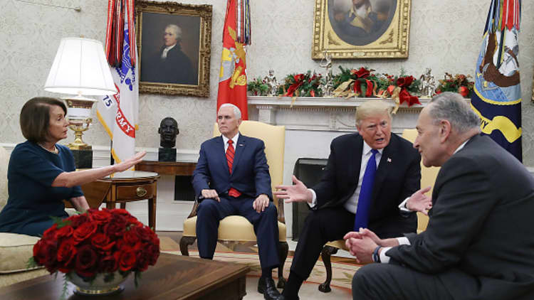 Trump holds contentious Oval Office meeting with Democratic leaders