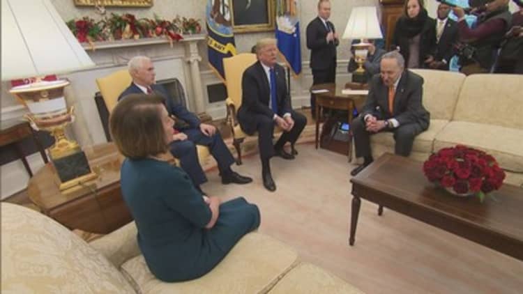 Trump, Pelosi & Schumer have very public spat at White House