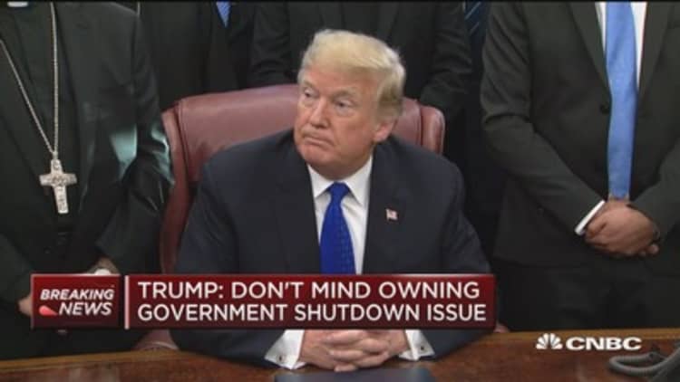 President Trump: I don't mind owning government shutdown