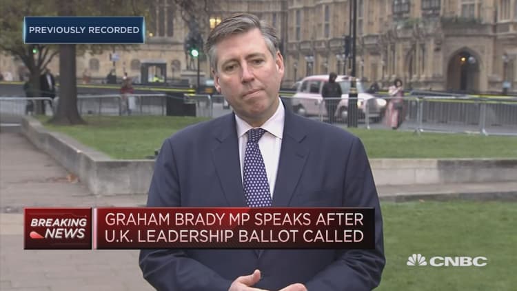 Graham Brady speaks after no-confidence vote in May triggered