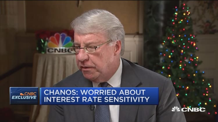 Chanos: Worried about interest rate sensitivity