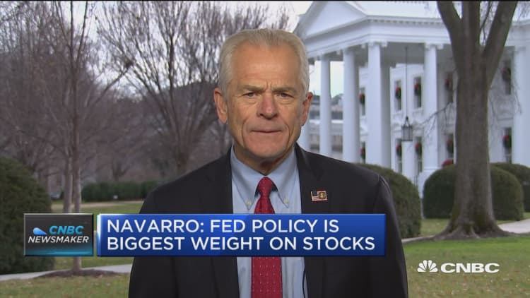 White House advisor Peter Navarro blames the Fed for market volatility