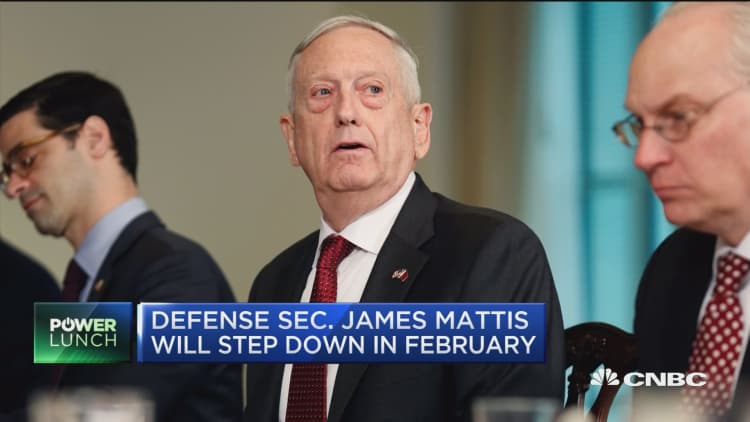 Defense Secretary Jim Mattis announces resignation in February