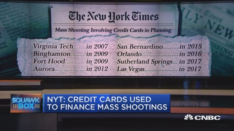 NYT: Credit cards used to finance mass shootings