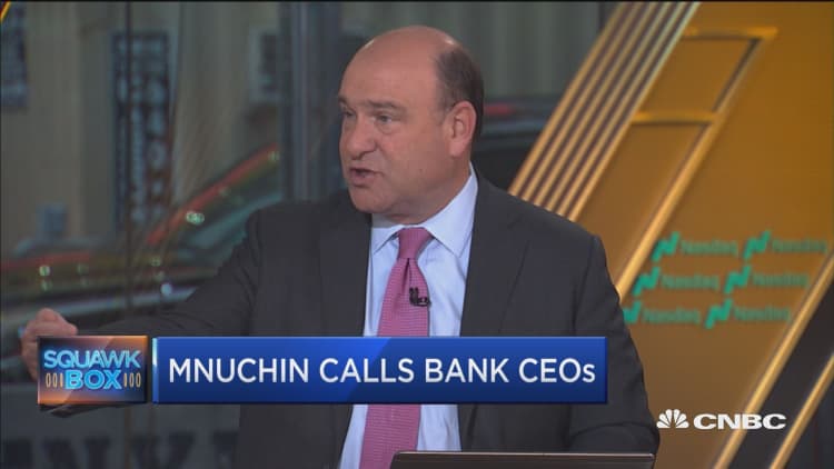 Why did Secretary Mnuchin call bank CEOs?