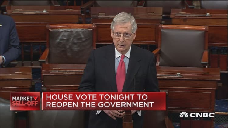 House vote tonight on reopening government