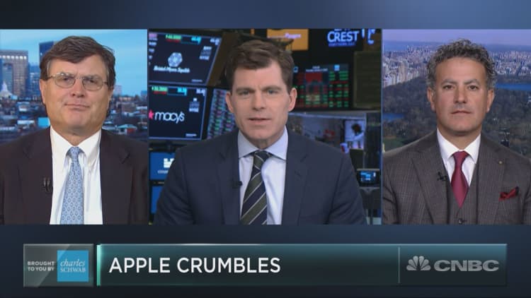 Apple tanking, but two market watchers are betting on a bounce