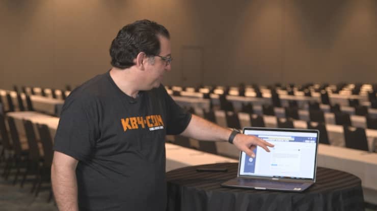 ONE TIME CNBC: Kevin Mitnick, the chief hacking officer at KnowBe4,