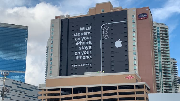 Here's a look at Apple's advertisement in Las Vegas ahead of CES