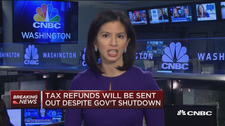 Tax refunds will be issued despite government shutdown