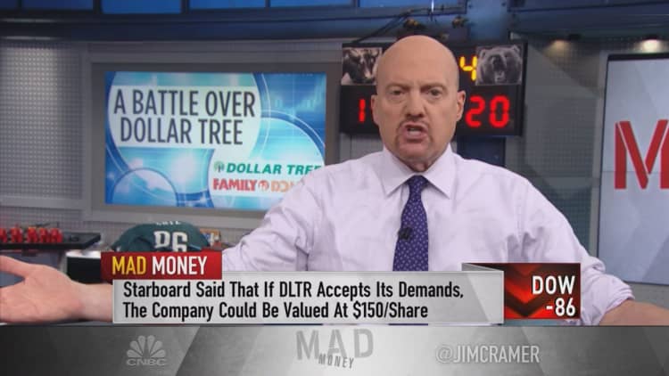 Investors are getting a 'win-win' trade in this Dollar Tree battle: Cramer
