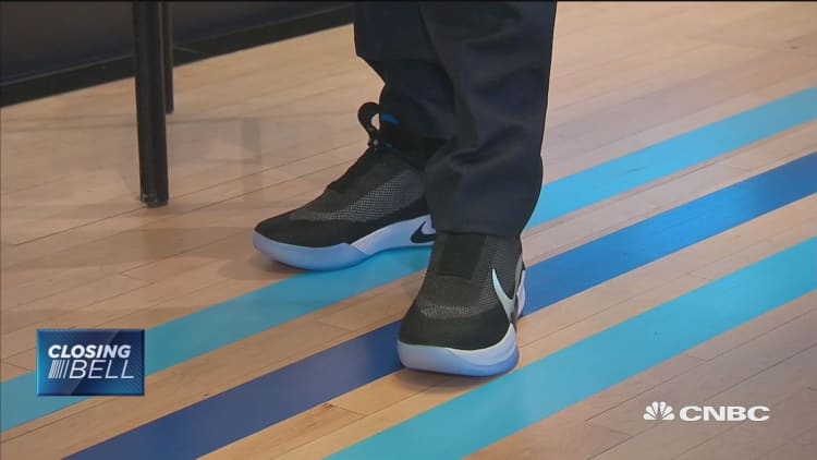 Nike unveils first 'smart,' self-lacing shoe