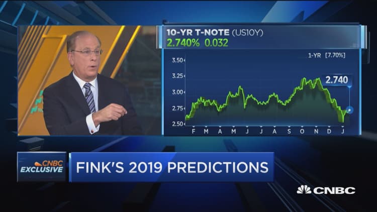 Here are BlackRock CEO Larry Fink's market predictions for 2019