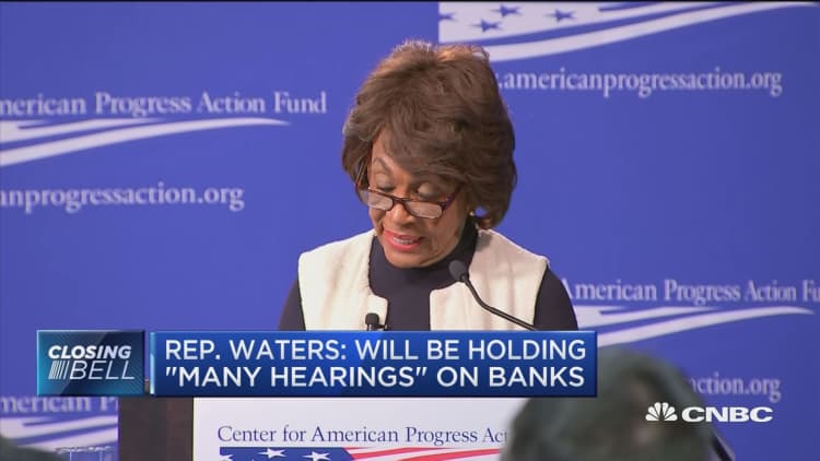Maxine Waters: Big banks can expect "many hearings" on regulation and oversight