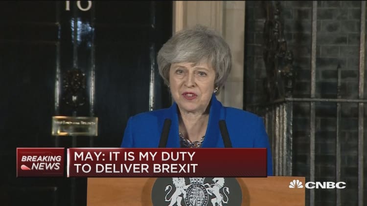 Theresa May speaks on Brexit