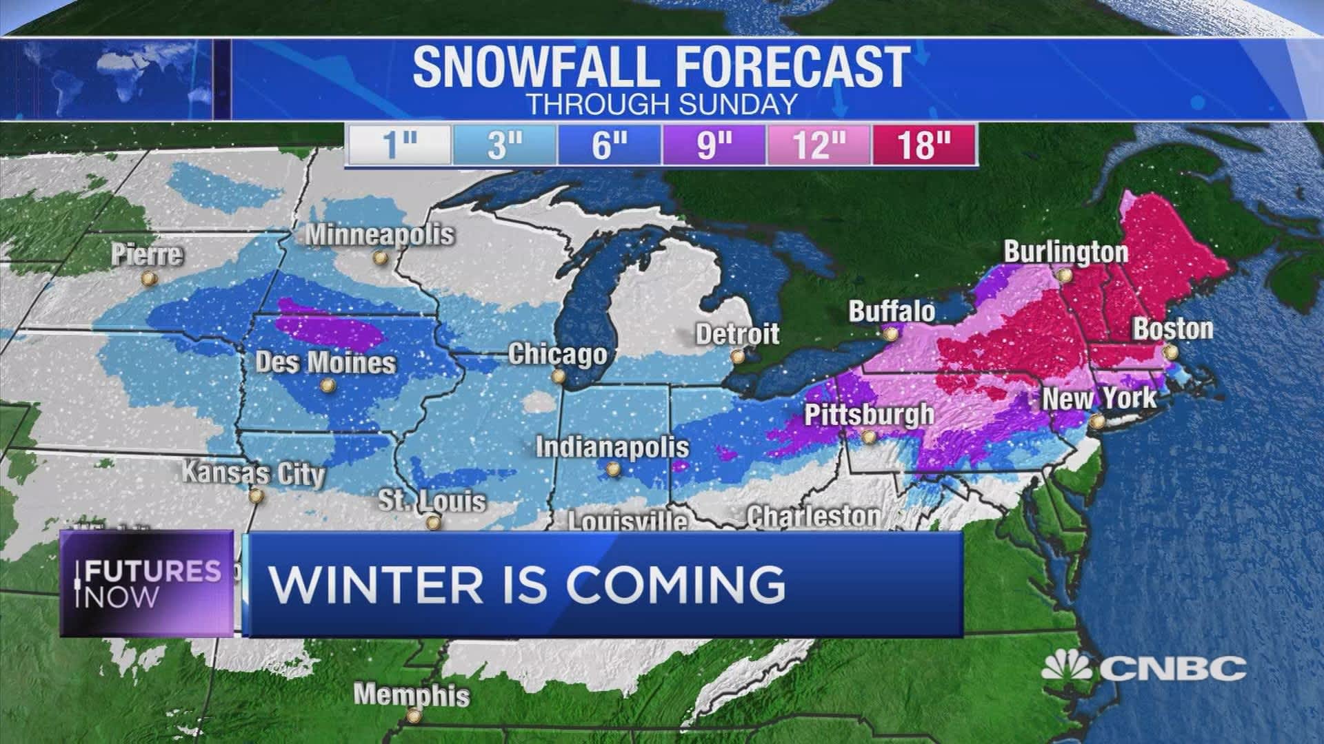 A giant winter storm is set to hit the east coast, and that's sent nat