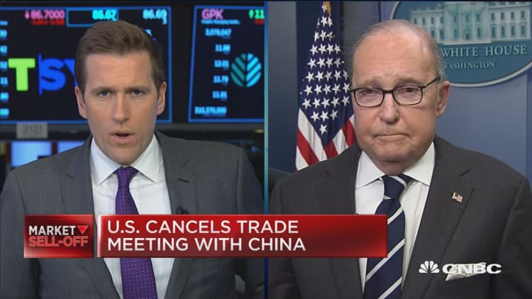 Reports of canceled meeting between the U.S. and China not true, says NEC director Kudlow