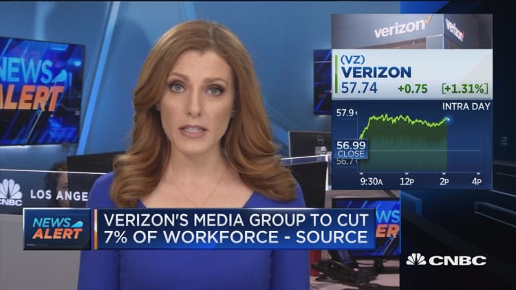 Verizon's Media Group to cut 7% of workforce: Source