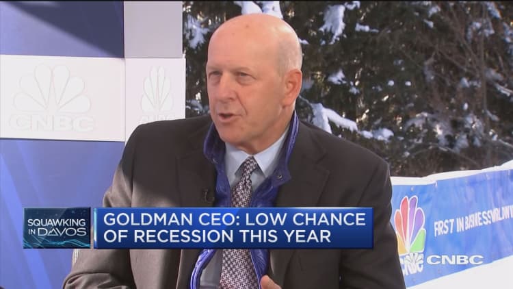 Goldman Sachs CEO: There is a 50% chance of a recession in 2020