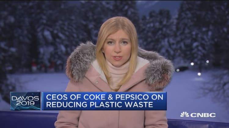 Coke and Pepsi CEOs tackle plastics in Davos panel