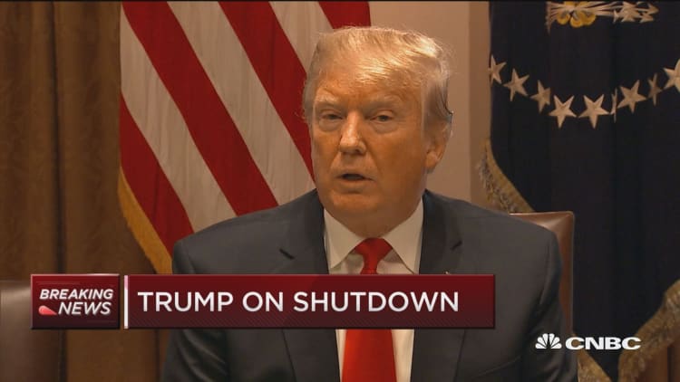 Trump comments on shutdown votes and the wall