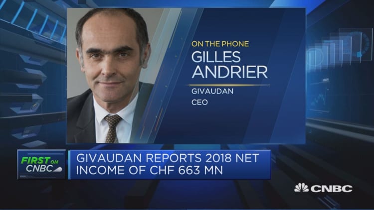 Givaudan CEO: Faced a significant rise in raw materials in 2018