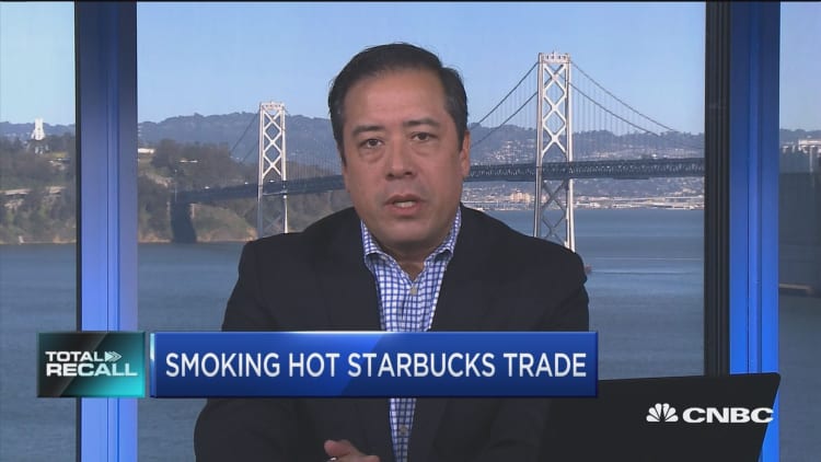 Smoking hot Starbucks trade