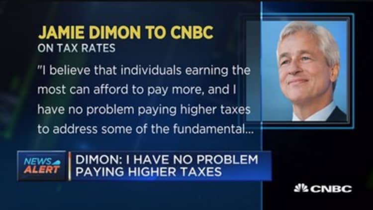 Dimon: I have no problem paying higher taxes