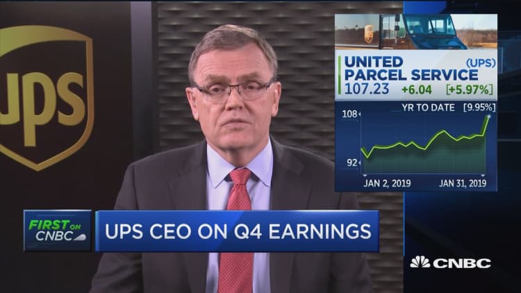 UPS CEO: There's only a slight global slowdown