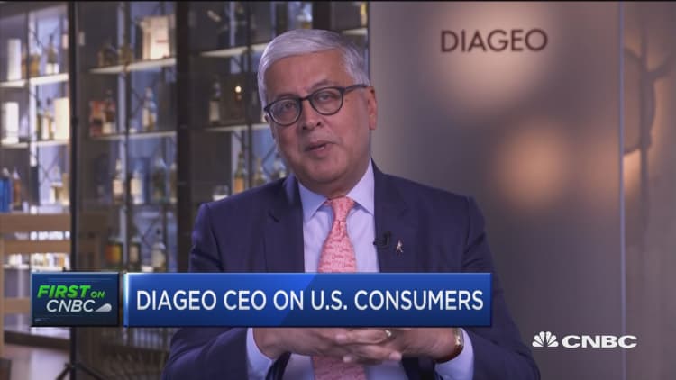 Diageo CEO: Consumers moving from beer to more premium spirits