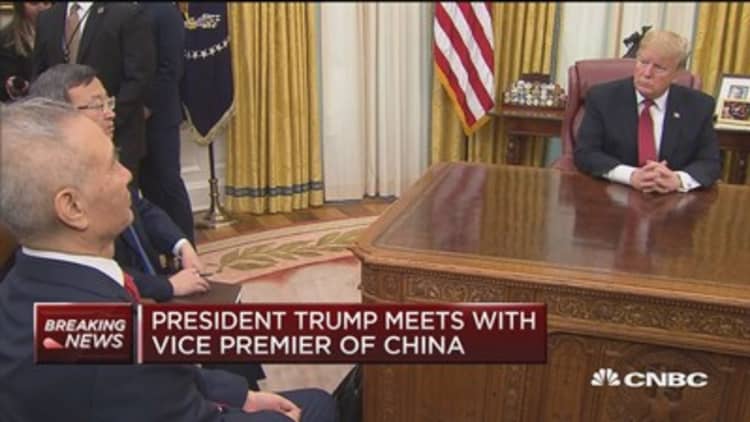 President Trump speaks after meeting with Chinese Vice Premier on trade