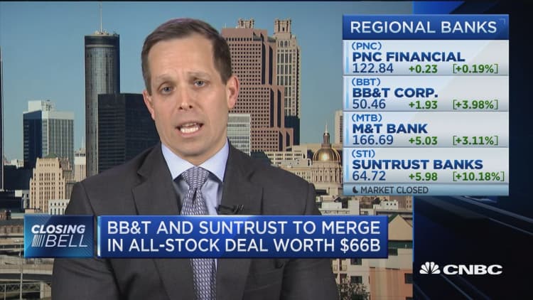 BB&T and SunTrust need to be competitive, but not on same scale as Citi or JP Morgan, says Stephen Scouten