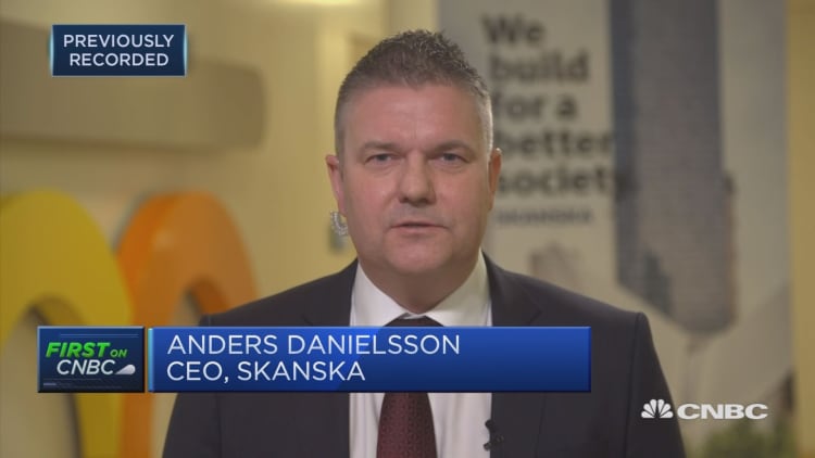 Still a big demand for our products and services, Skanska CEO says