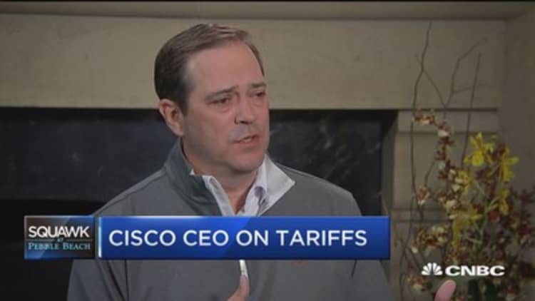 Cisco CEO Chuck Robbins: 25% tariffs can significantly impact our business
