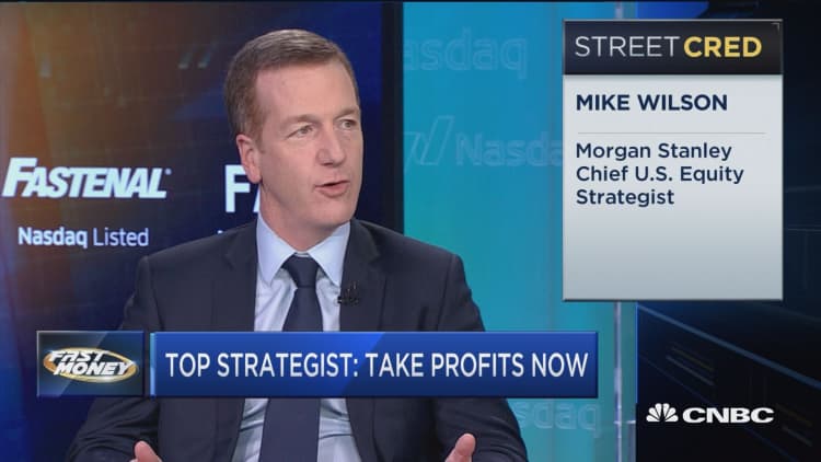 Take profits here and keep some powder dry, says Morgan Stanley's top strategist