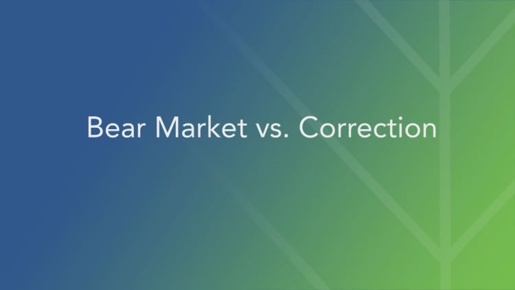 The difference between a  bear market and a correction