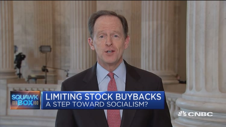 There's no problem to solve with stock buybacks, says GOP Sen. Toomey